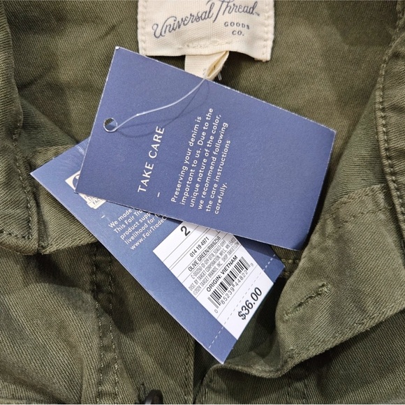 Universal Thread Olive Green Short Sleeve Romper/ Size: 2 - Picture 7 of 7